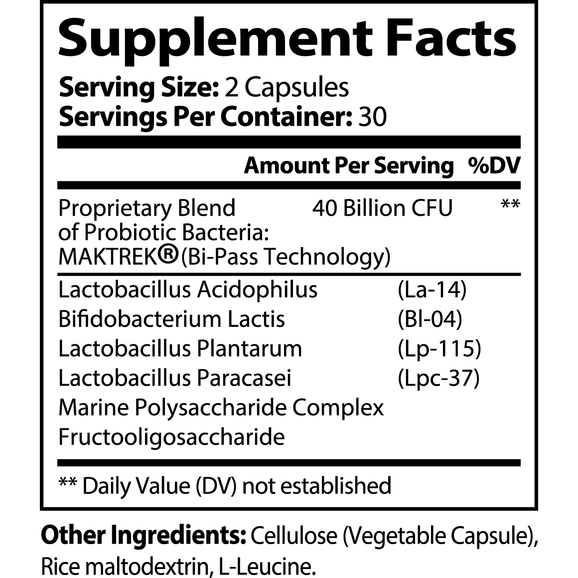 Probiotic 40 Billion with Prebiotics - Health and Cognition