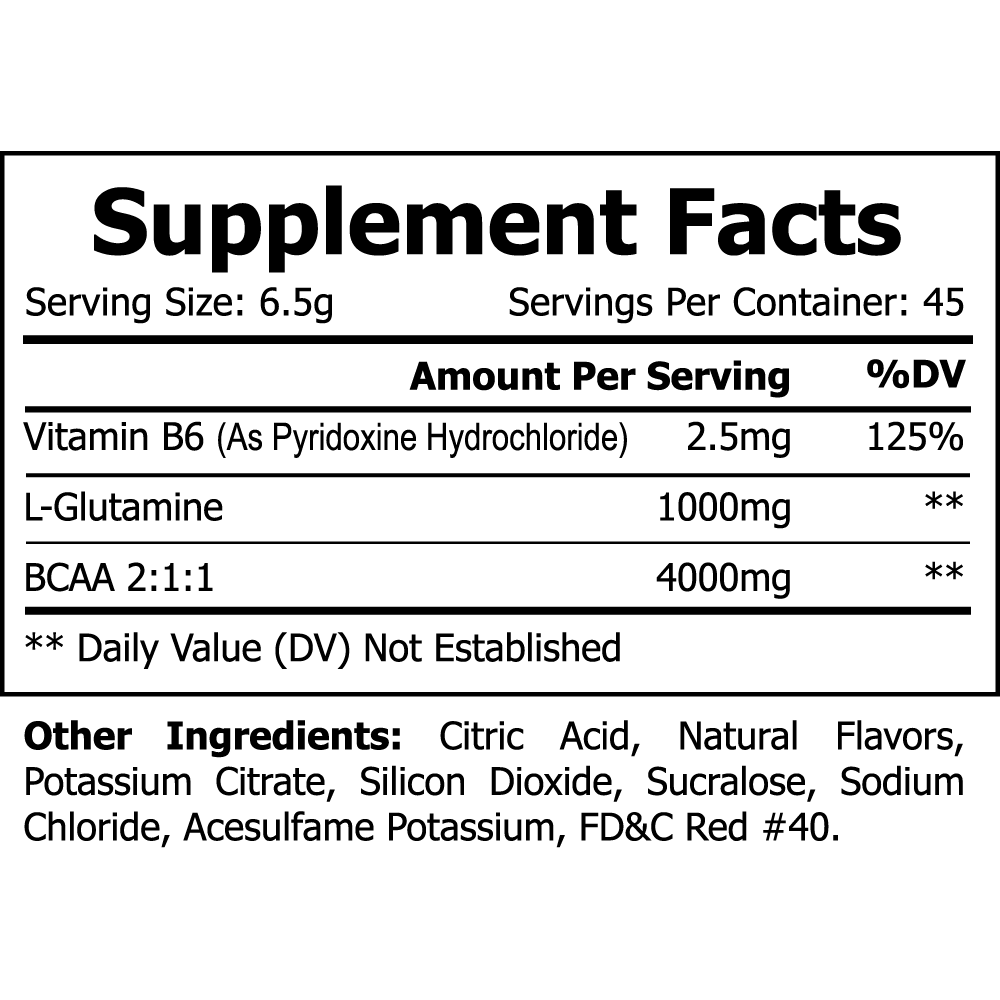 BCAA Shock Powder (Fruit Punch) - Health and Cognition