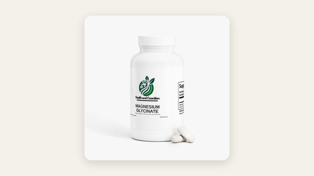 Health and Cognition Magnesium Glycinate bottle with capsules