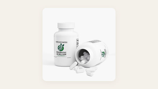 Health and Cognition Probiotic 40 Billion with Prebiotics bottle