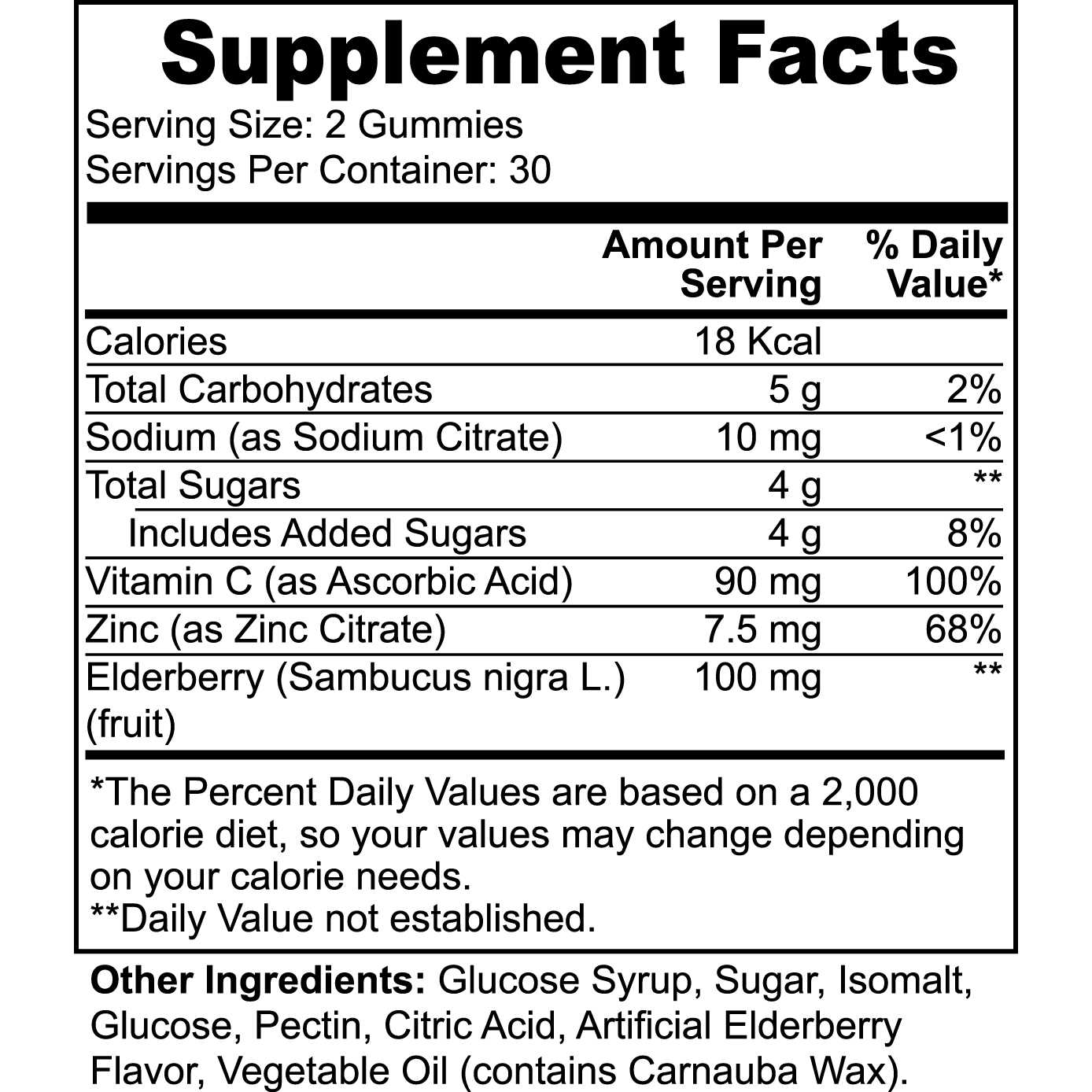 Elderberry & Vitamin C Gummies - Health and Cognition