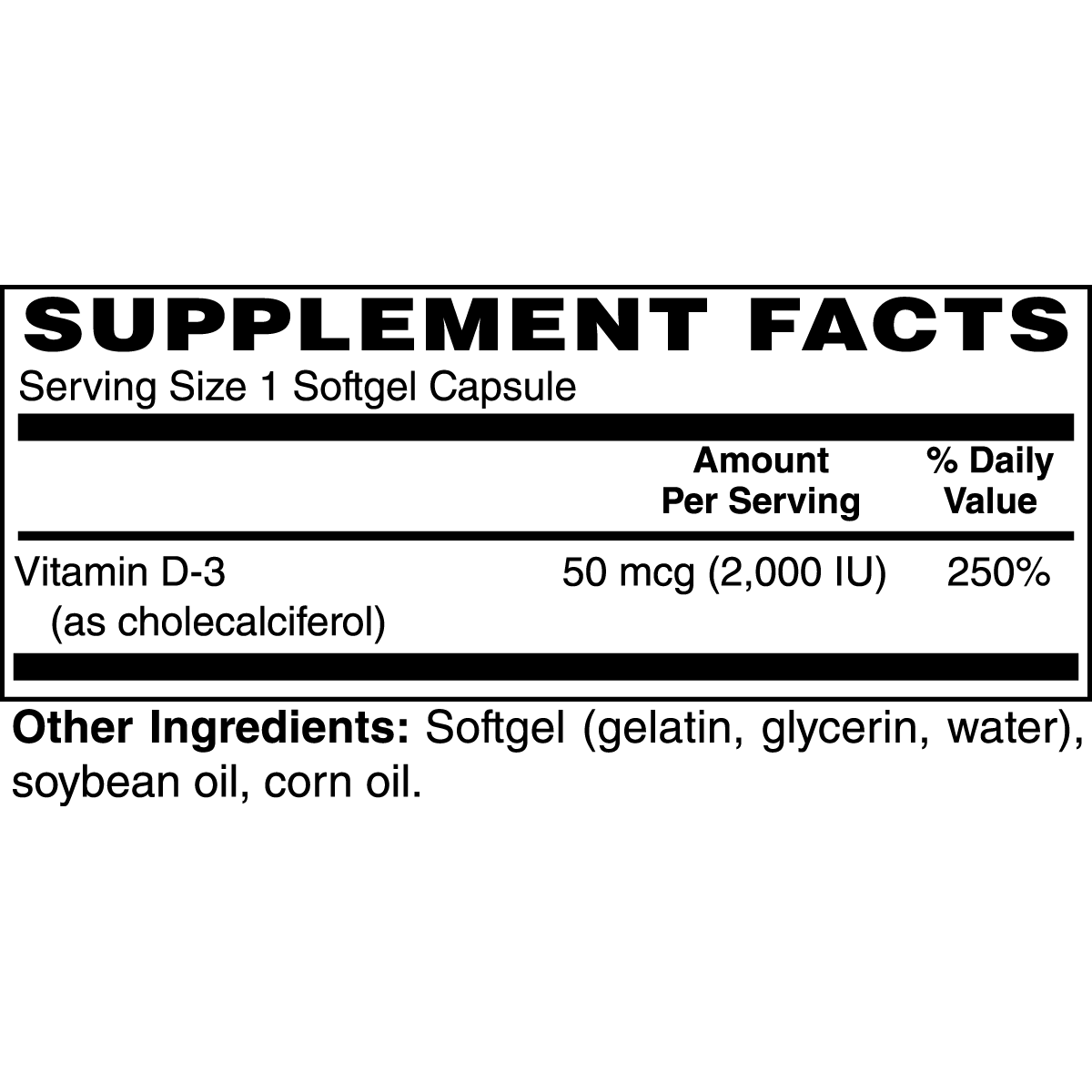 Vitamin D3 2,000 IU - Health and Cognition